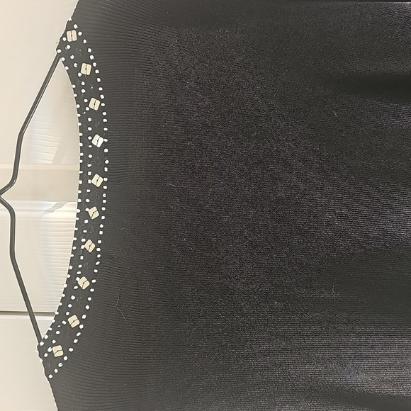 Vintage Coldwater Creek Black Long Sleeve Sweater W Beaded Bodice 1X - Picture 8 of 13